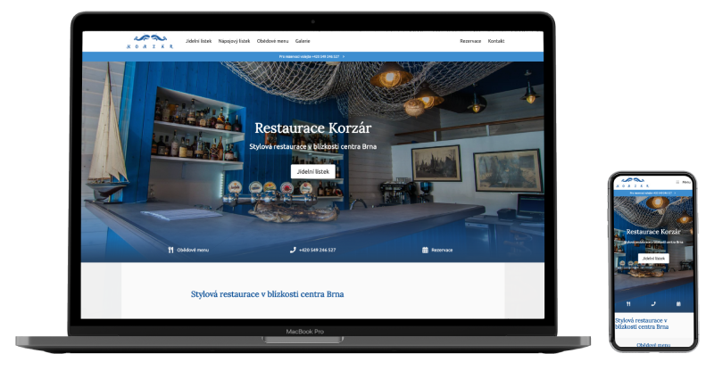 Webové stránky pro restaurace
